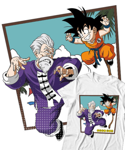 Camiseta unisex Dragón Ball Maestro Roshi y Goku Torneo de Artes